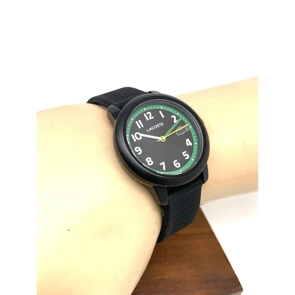 Lacoste Women's Watch 2030042 Quartz Black Dial Textured Rubber Band 12.12 33mm
